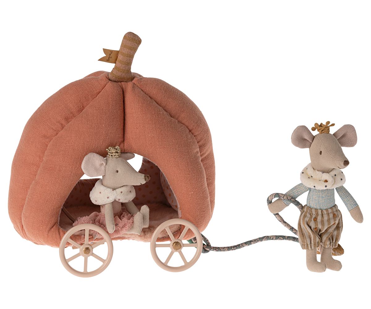 Maileg Miniature Mouse Pumpkin Carriage