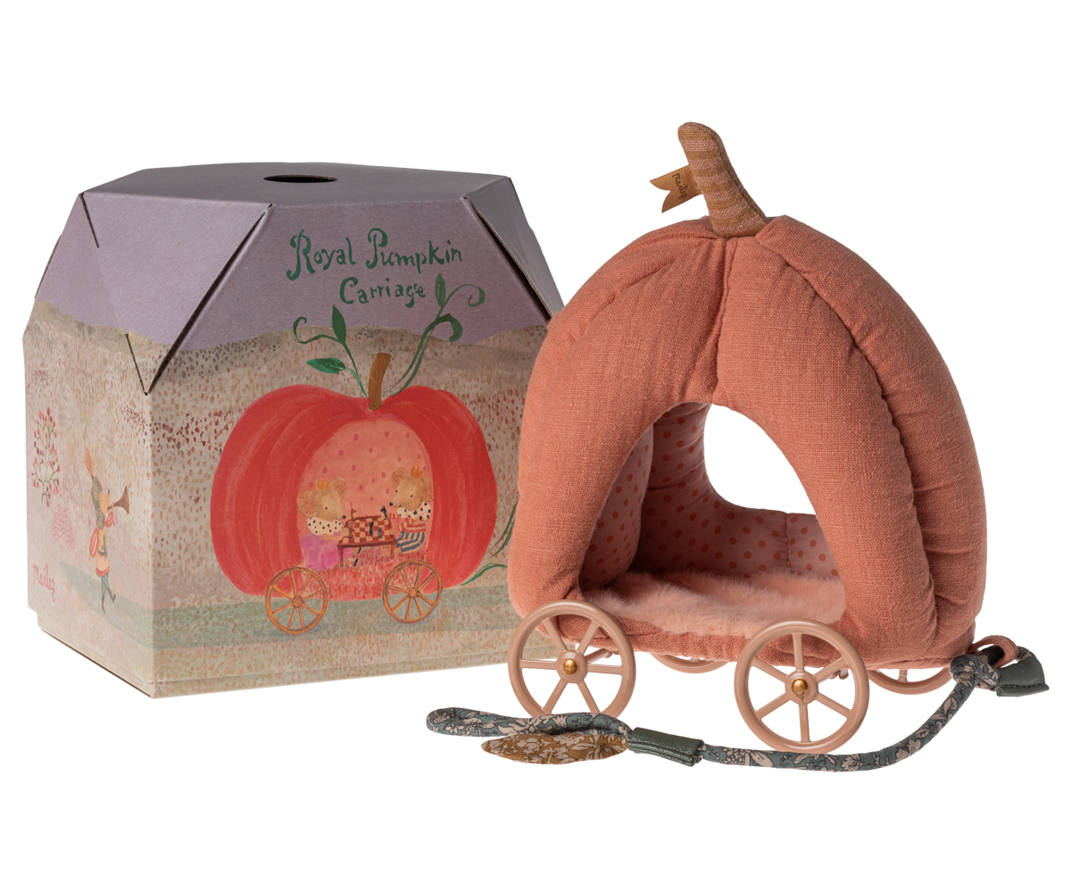 Maileg Miniature Mouse Pumpkin Carriage