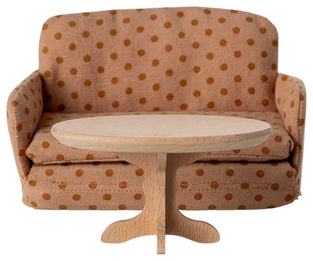 Maileg Miniature Mouse Oval Coffee Table – Natural