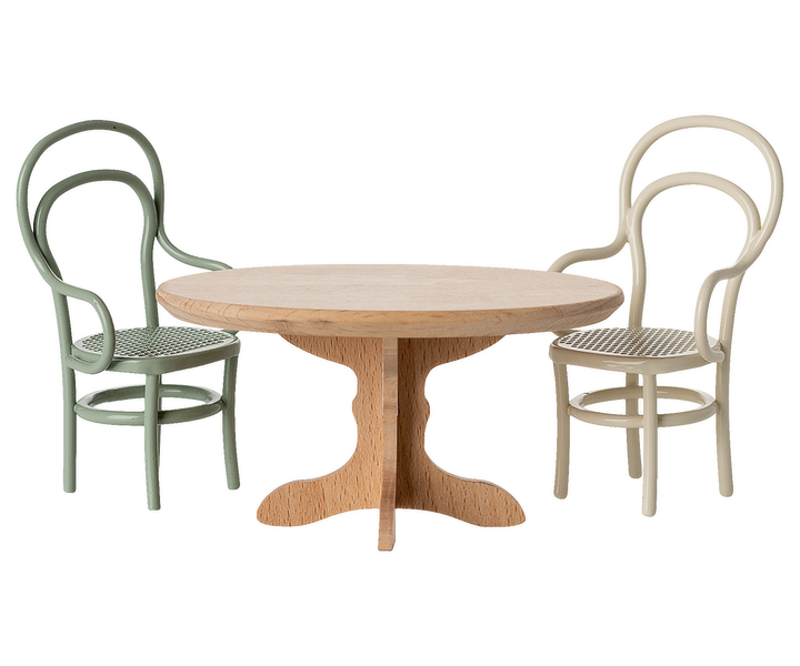 Maileg Miniature Mouse Oval Dining Table – Natural
