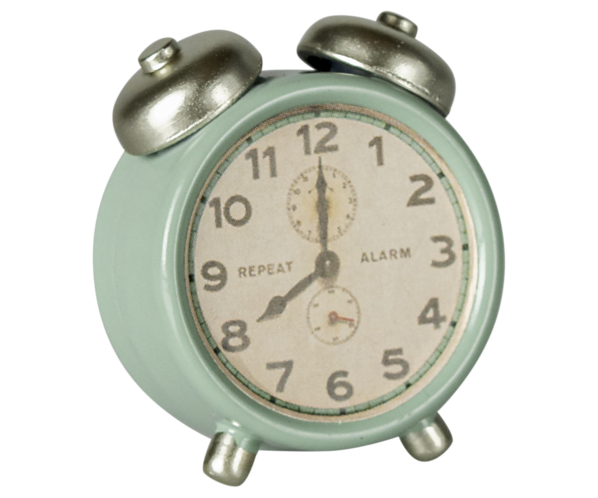 Maileg Miniature Mouse Alarm Clock – Mint