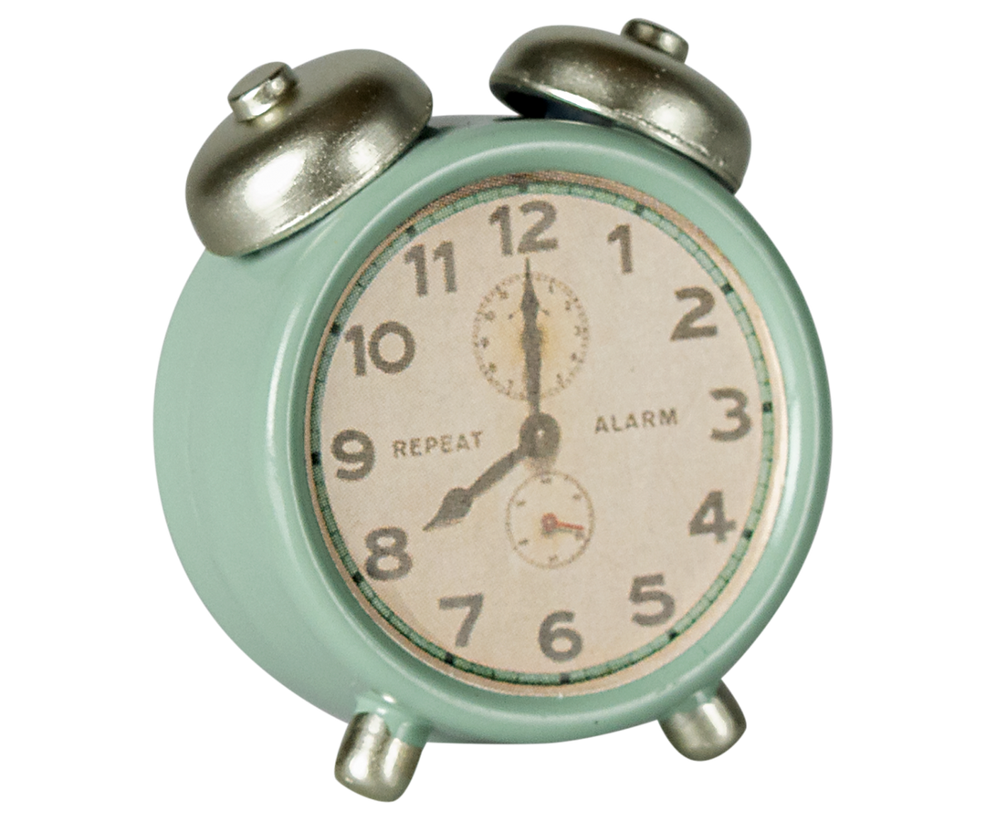 Maileg Miniature Mouse Alarm Clock – Mint