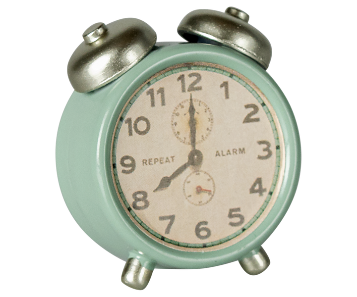 Maileg Miniature Mouse Alarm Clock – Mint