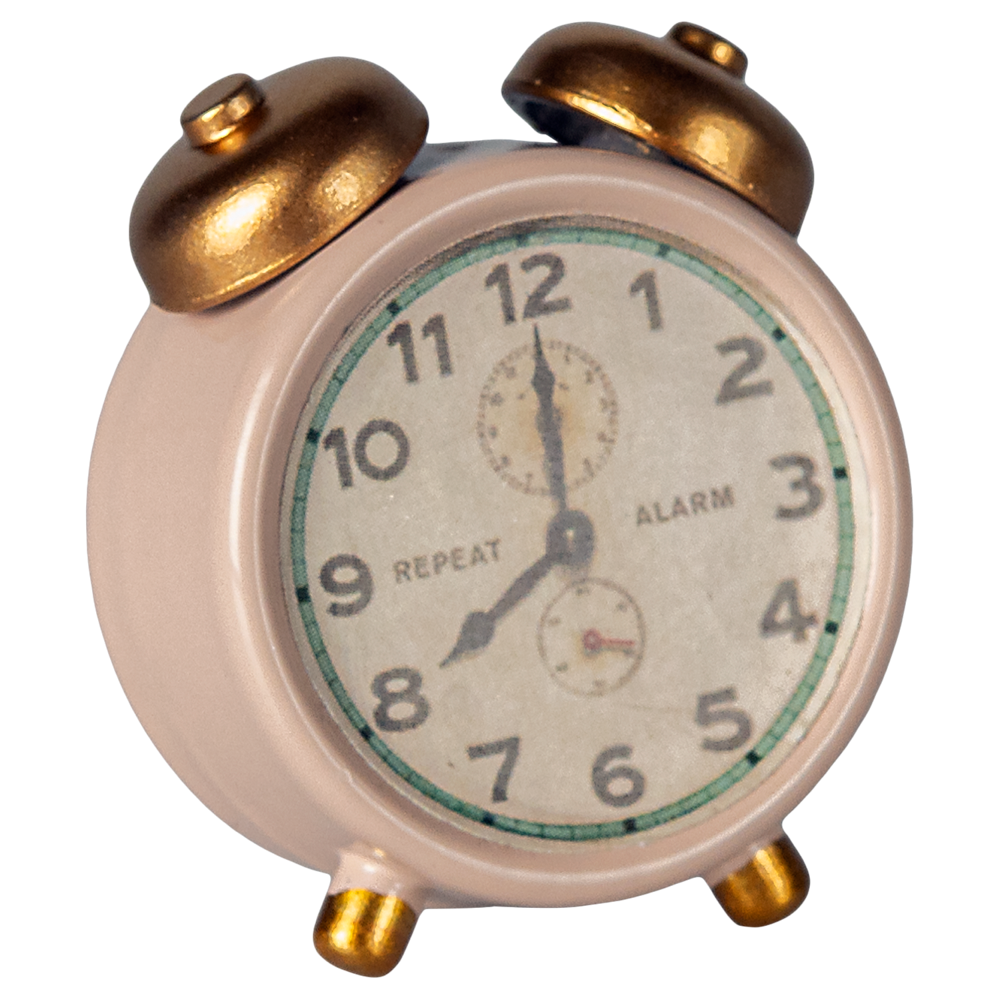 Maileg Miniature Mouse Alarm Clock – Powder