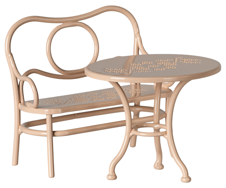 Maileg Miniature Mouse Café Set – Mum &amp; Dad Edition (Pale Pink)
