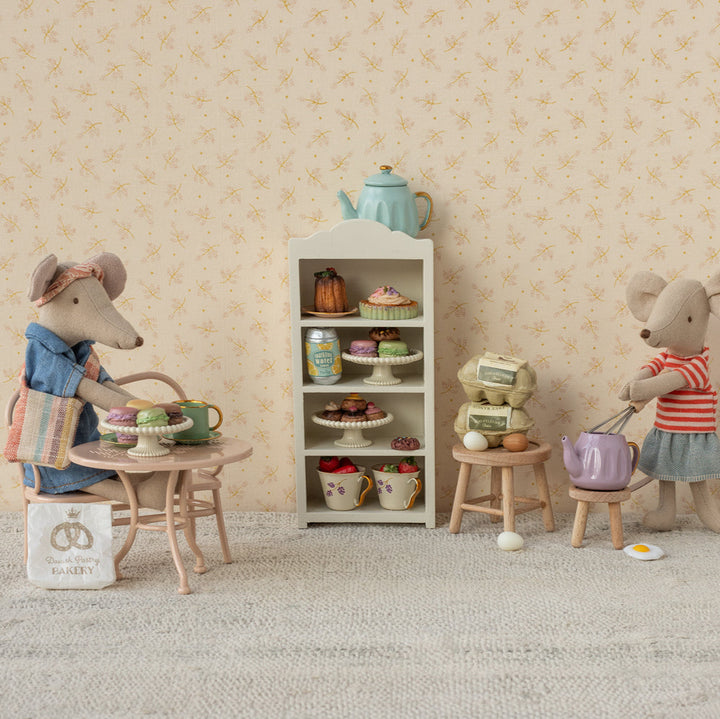 Maileg Miniature Mouse Café Set – Mum &amp; Dad Edition (Pale Pink)