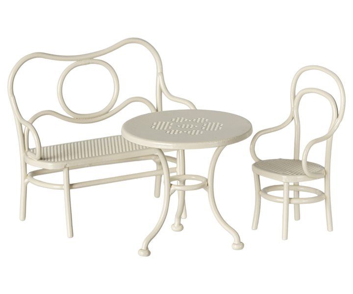 Maileg Miniature Mouse Café Set – Brother &amp; Sister Edition (Off White)