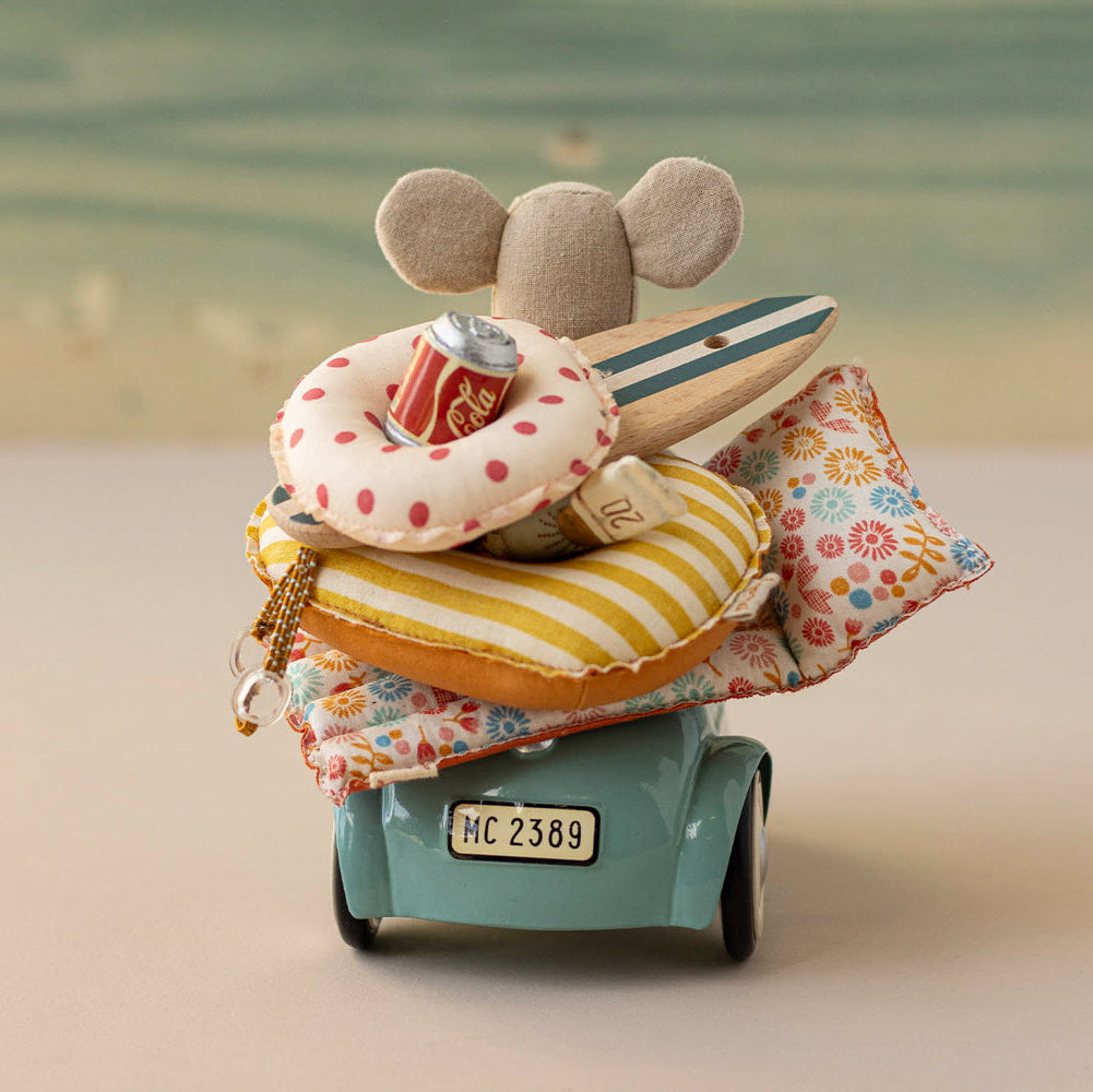 Maileg Miniature Mouse Car – Light Blue