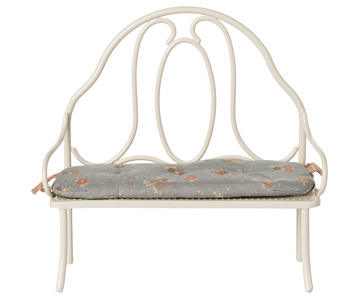 Maileg Miniature Mouse Vintage Bench – Off White