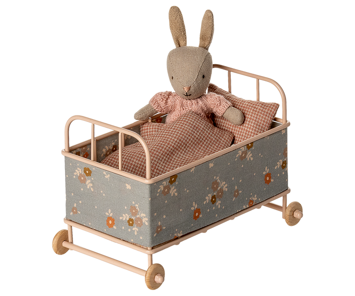 Maileg Miniature Mouse Micro Cot Bed – Powder