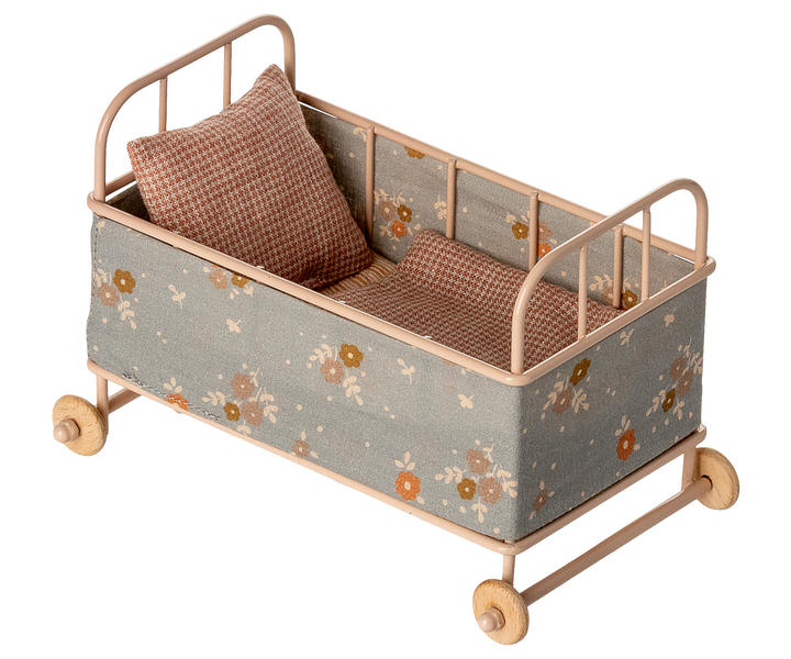 Maileg Miniature Mouse Micro Cot Bed – Powder