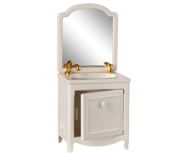 Maileg Miniature Mouse Sink Dresser – Off White