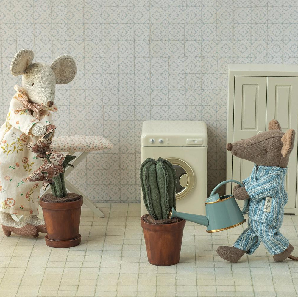 Maileg Miniature Mouse Flower Pot With Cactus