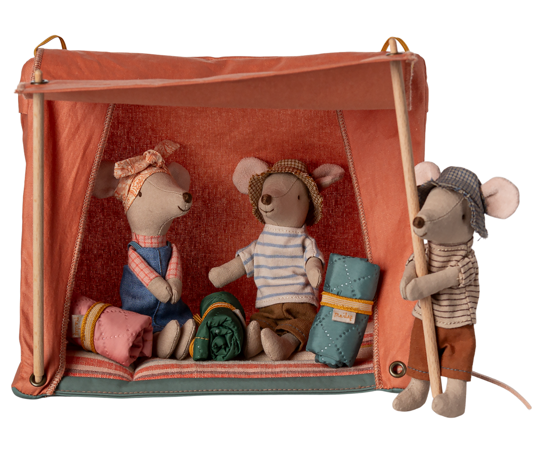 Maileg Miniature Mouse Happy Camper Tent – Rust