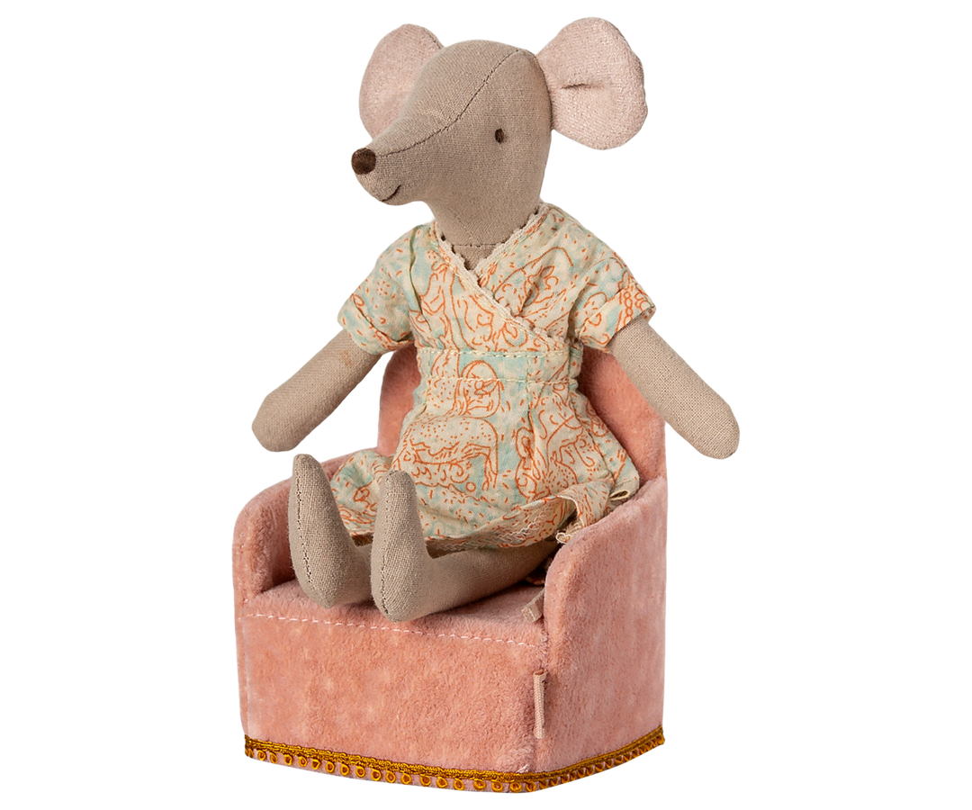 Maileg Miniature Mouse Folding Chair – Rose