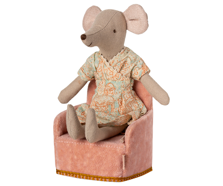 Maileg Miniature Mouse Folding Chair – Rose