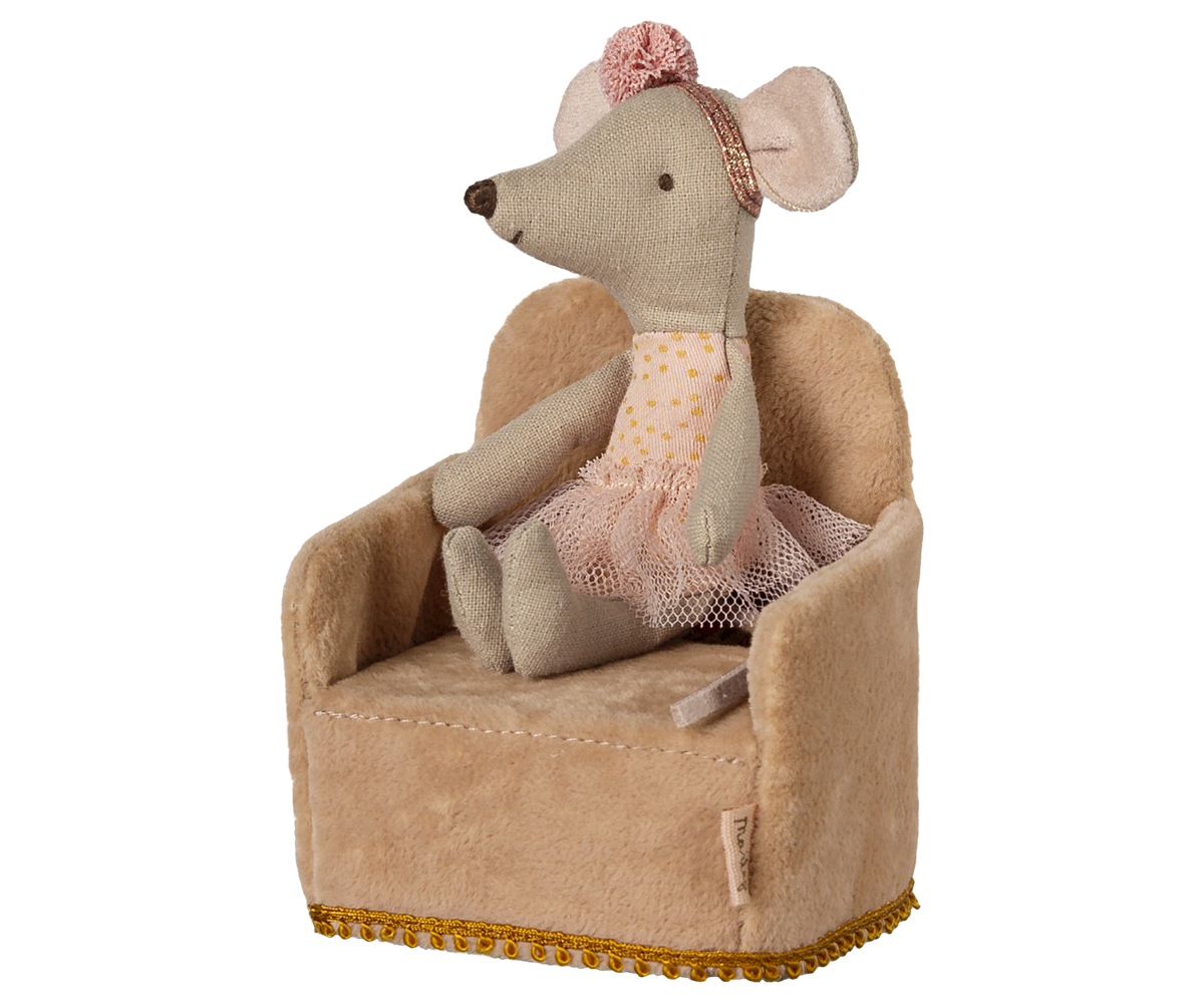 Maileg Miniature Mouse Folding Chair – Powder