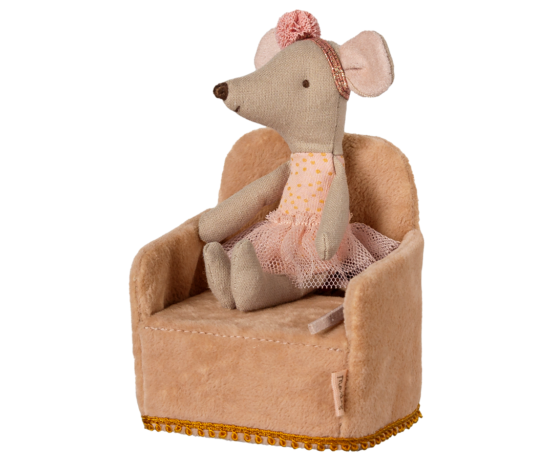 Maileg Miniature Mouse Folding Chair – Powder