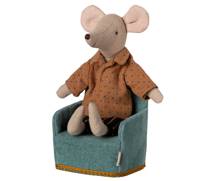 Maileg Miniature Mouse Folding Chair – Mint