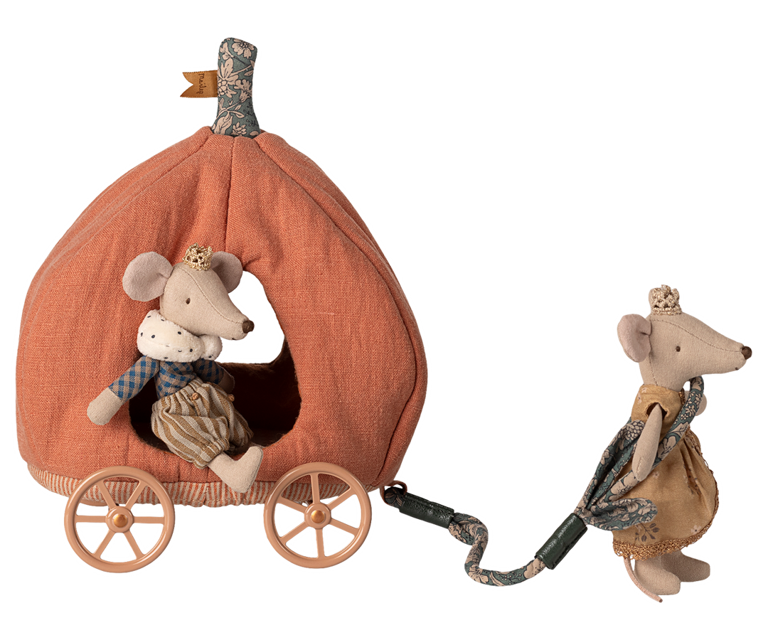 Maileg Miniature Mouse Pumpkin Carriage