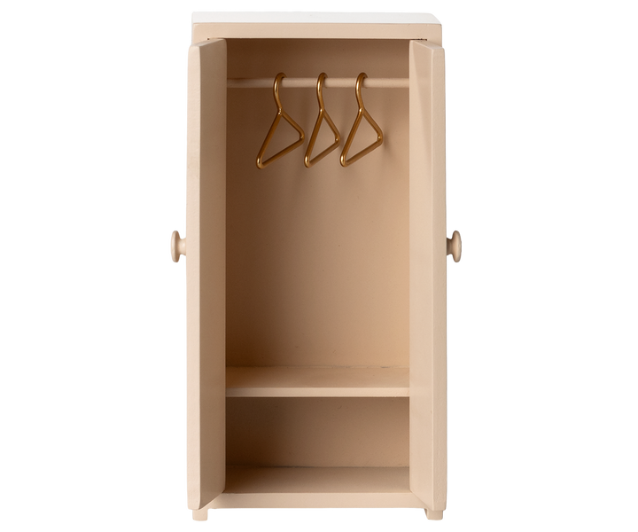 Maileg Miniature Mouse Wooden Closet – Light Rose