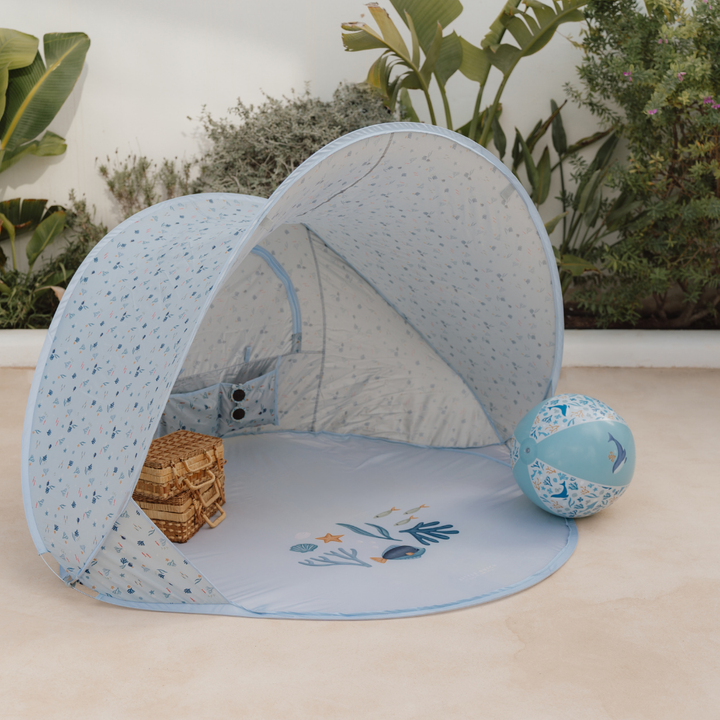 Pop-Up Beach Tent – Ocean Dreams Blue