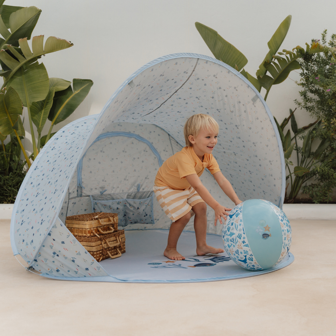 Pop-Up Beach Tent – Ocean Dreams Blue