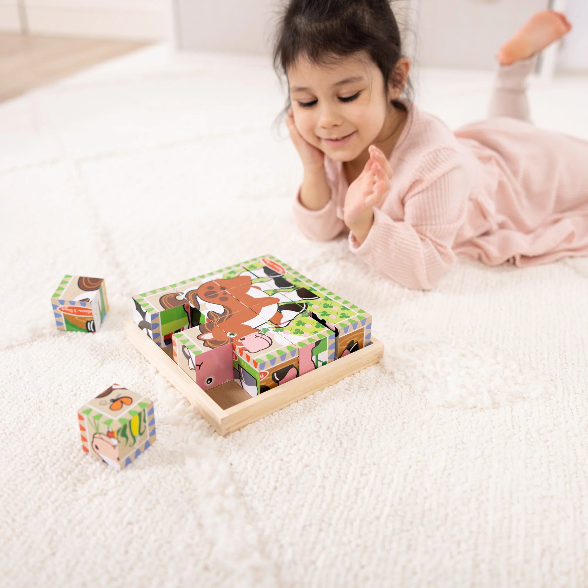 Melissa & Doug Farm Cube Puzzle – 16 Pieces