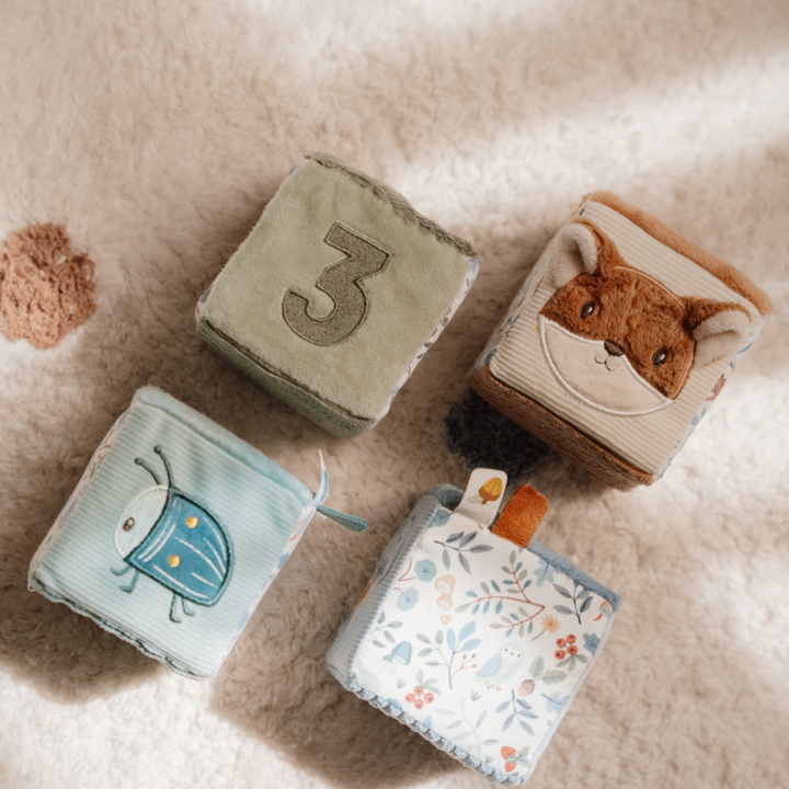 Little Dutch Soft Cubes – Forest Friends (Set of 4)
