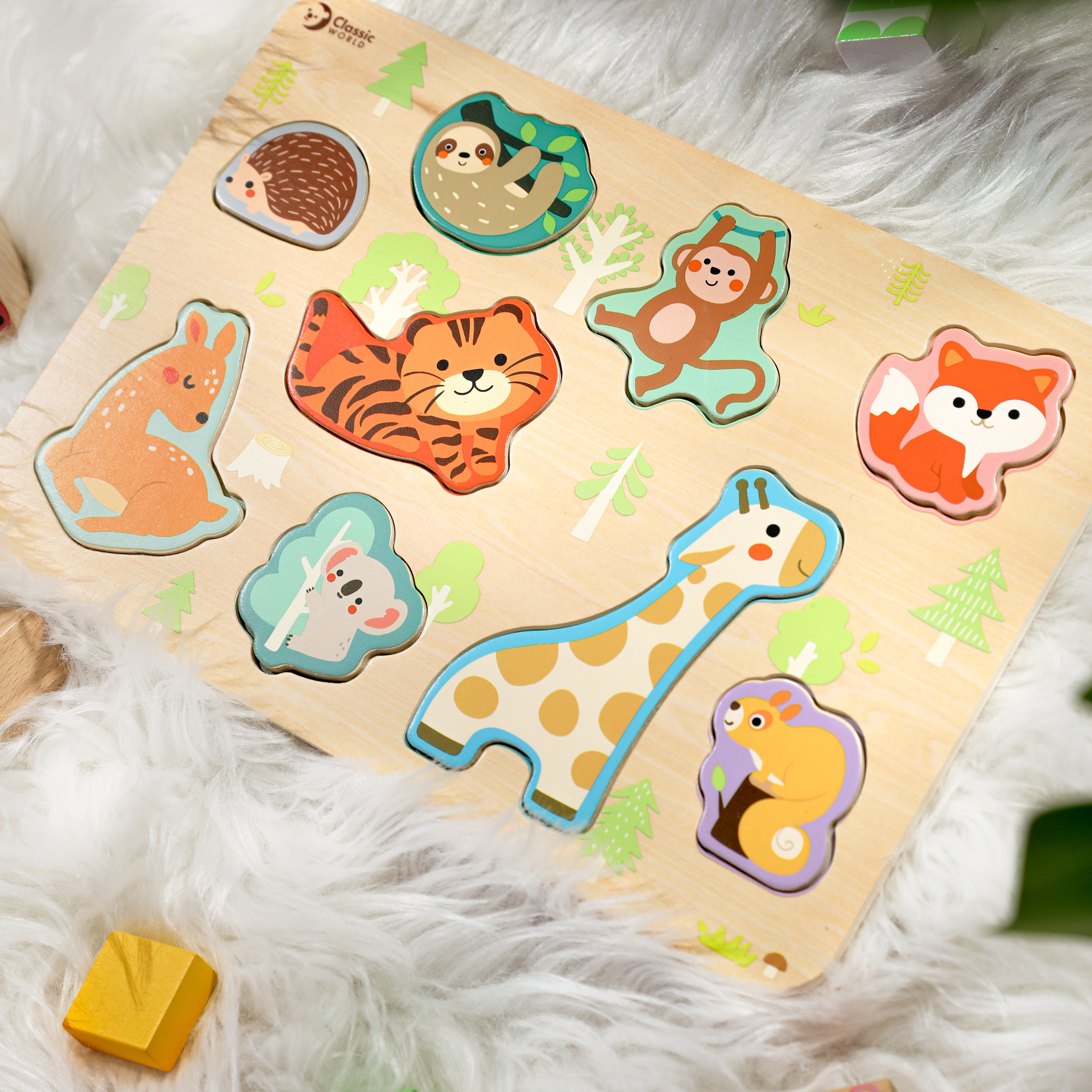 Classic World Wooden Puzzle – Animals