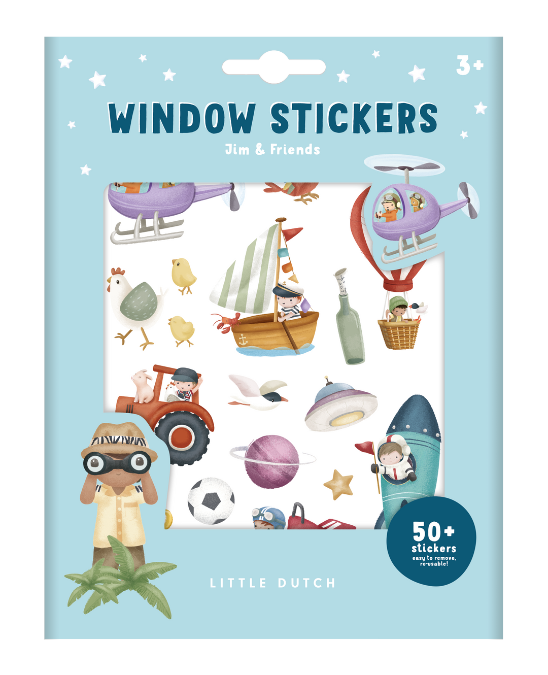 Little Dutch Reusable Stickers – Jim &amp; Friends