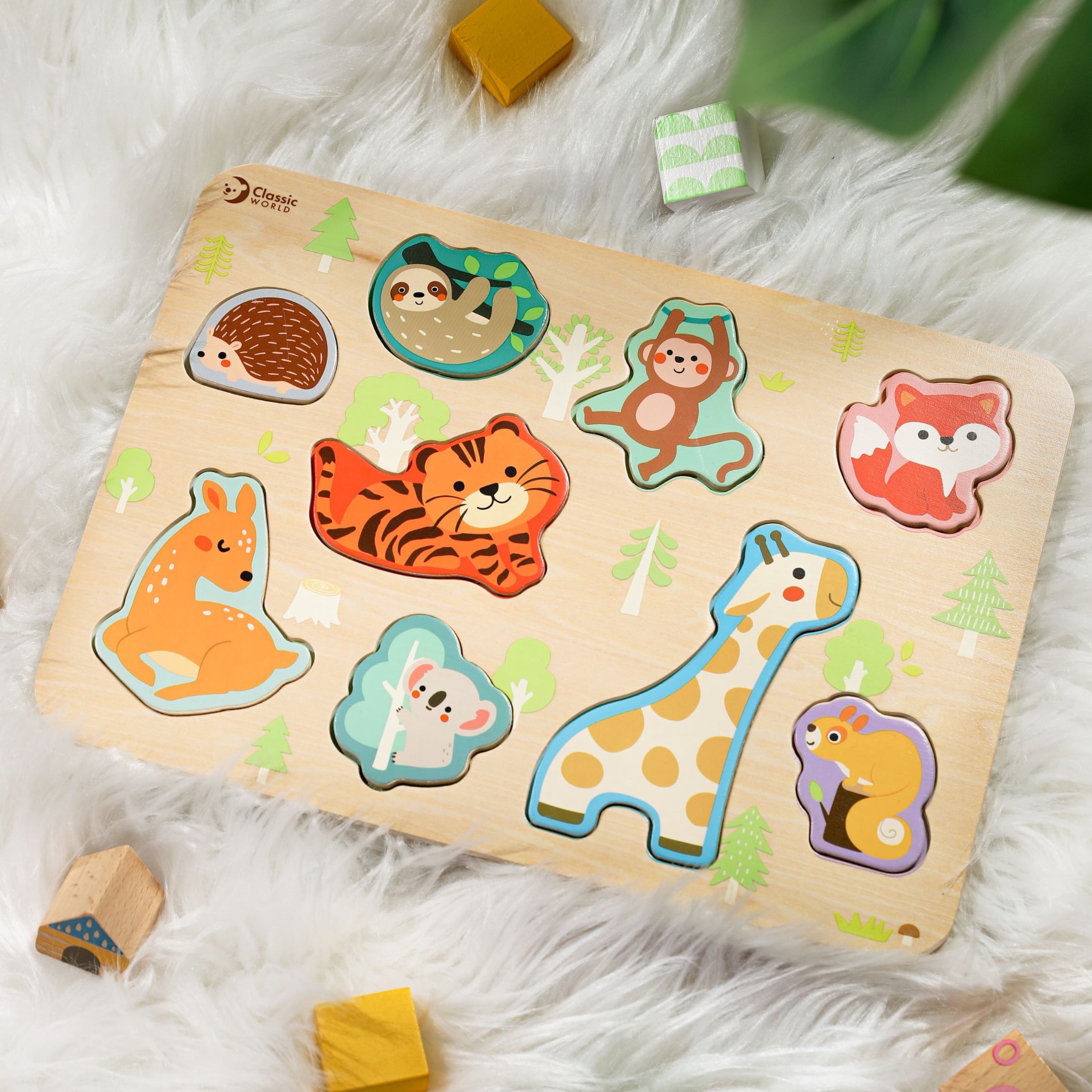 Classic World Wooden Puzzle – Animals