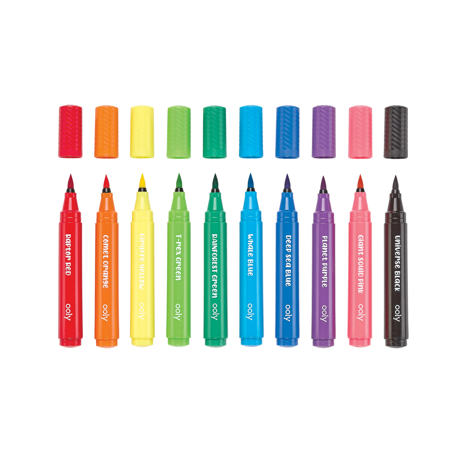 OOLY Big Bright Washable Brush Markers (Set of 10)