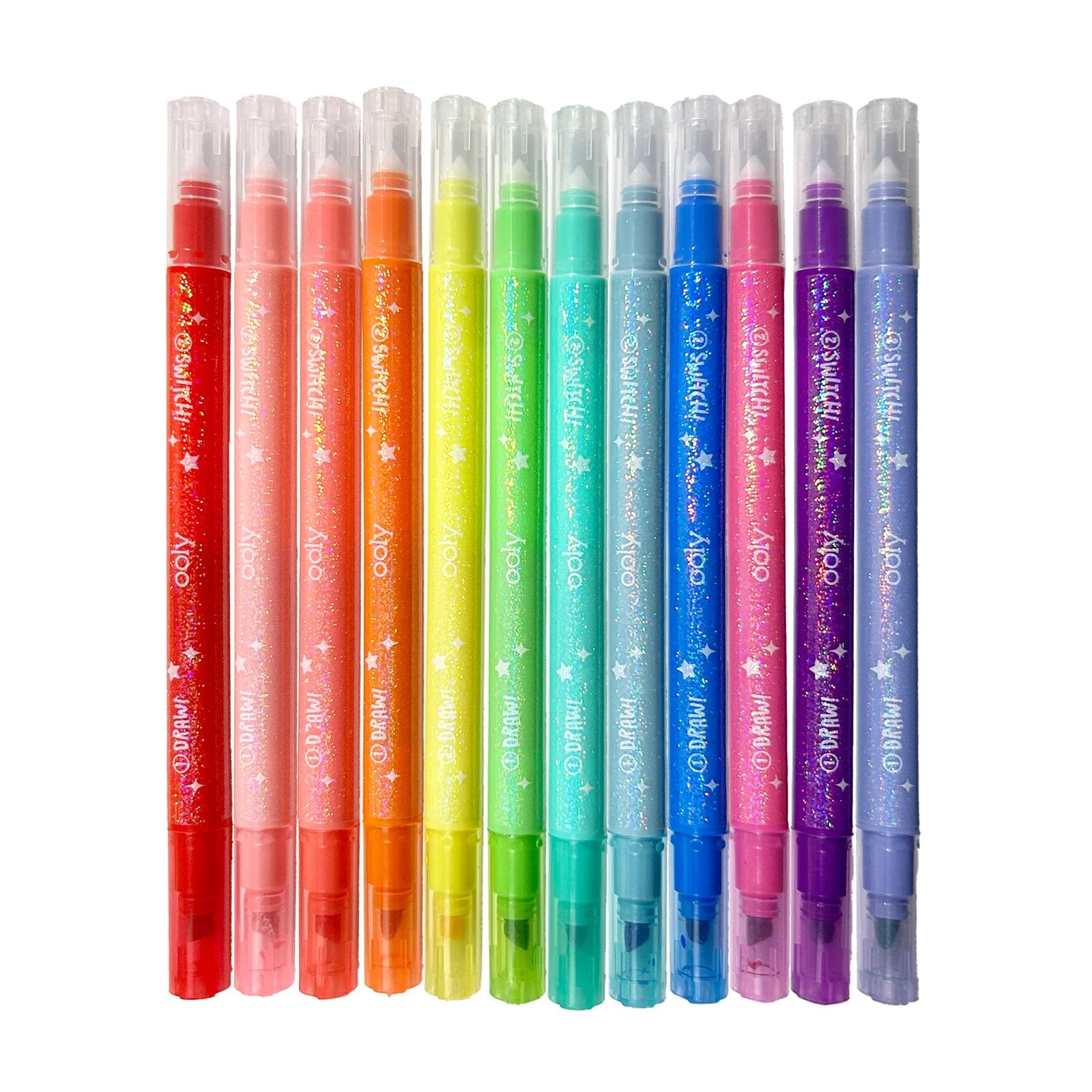 OOLY Switch-Eroo Sparkle Glittery Colour Changing Markers (Set of 12)