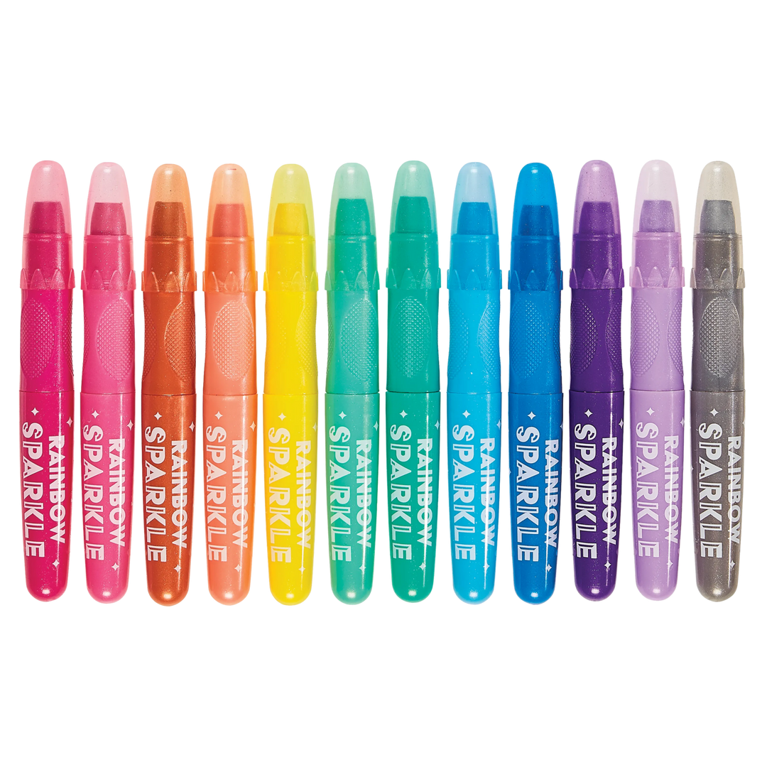 OOLY Rainbow Sparkle Metallic Watercolour Gel Washable Crayons (Set of 12)