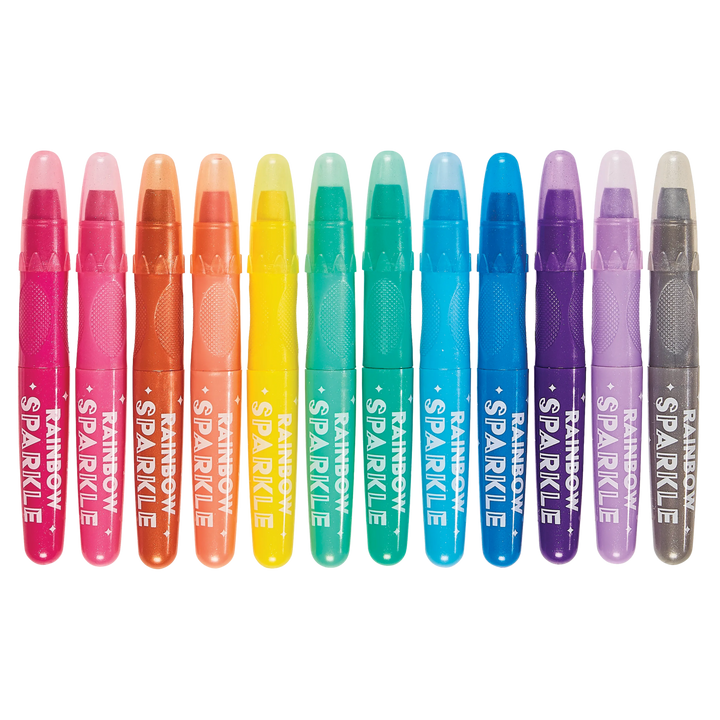 OOLY Rainbow Sparkle Metallic Watercolour Gel Washable Crayons (Set of 12)