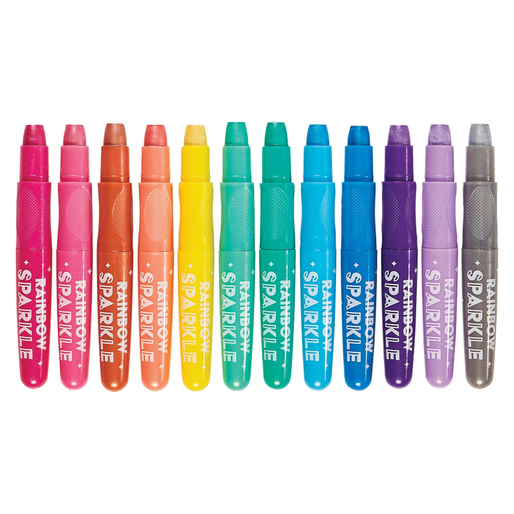 OOLY Rainbow Sparkle Metallic Watercolour Gel Washable Crayons (Set of 12)