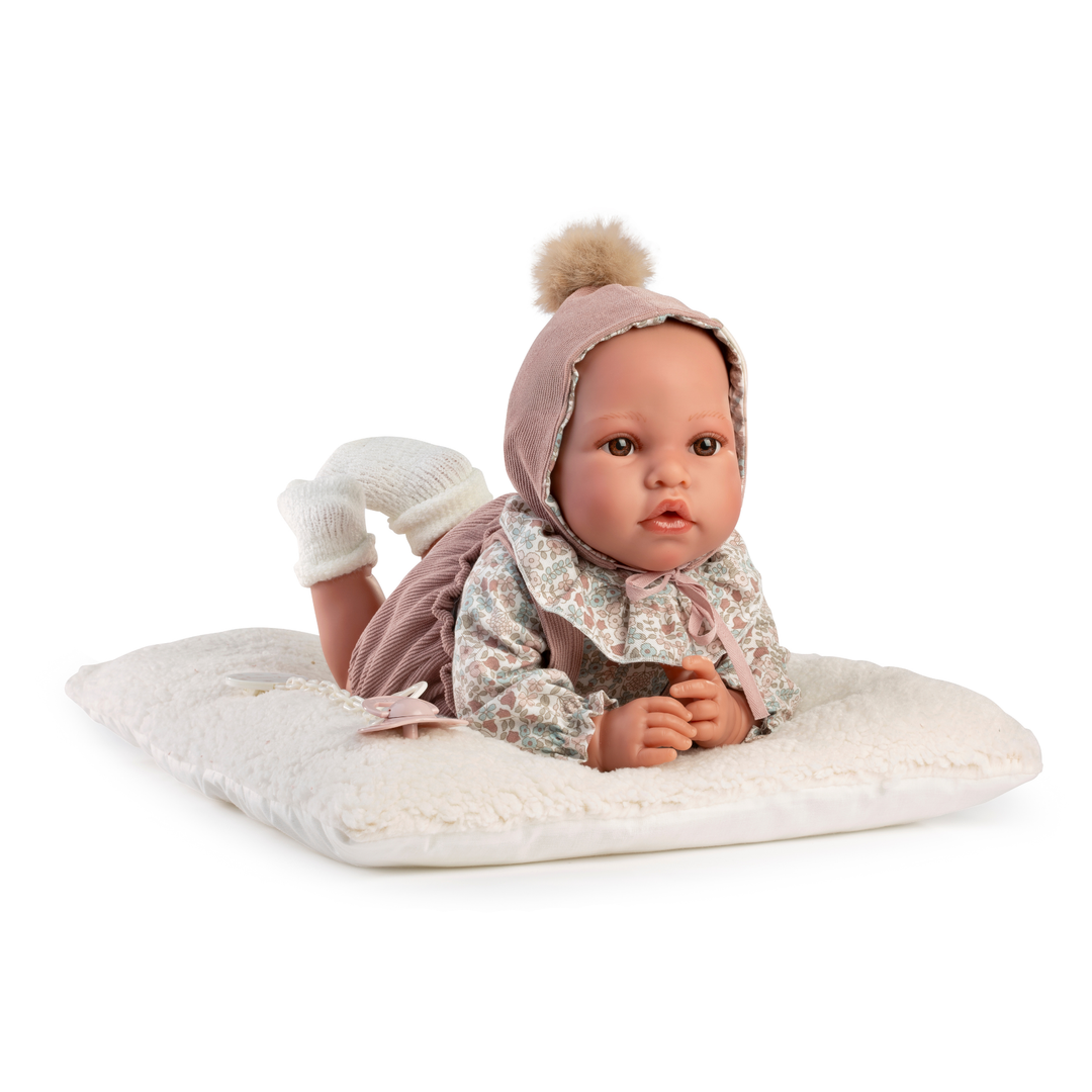 Antonio Juan Soft Newborn Doll with with Pink Romper – Erika