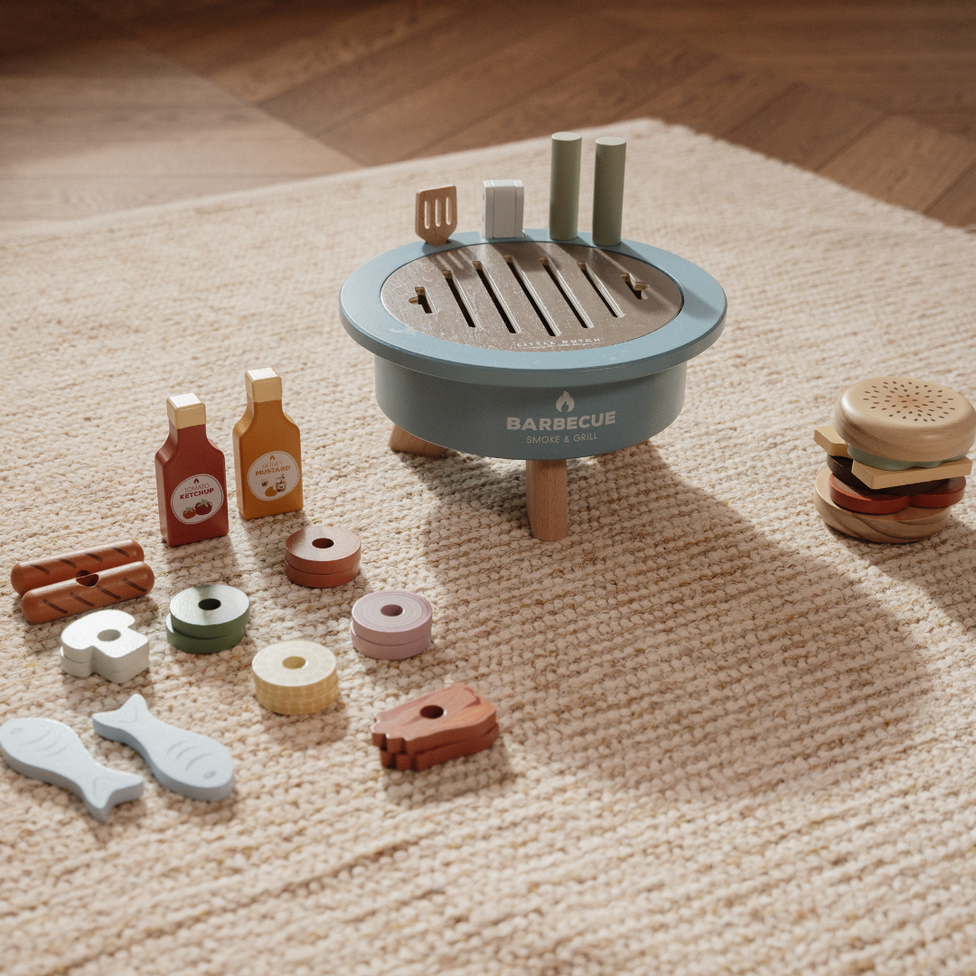 Little Dutch Wooden Barbecue Playset