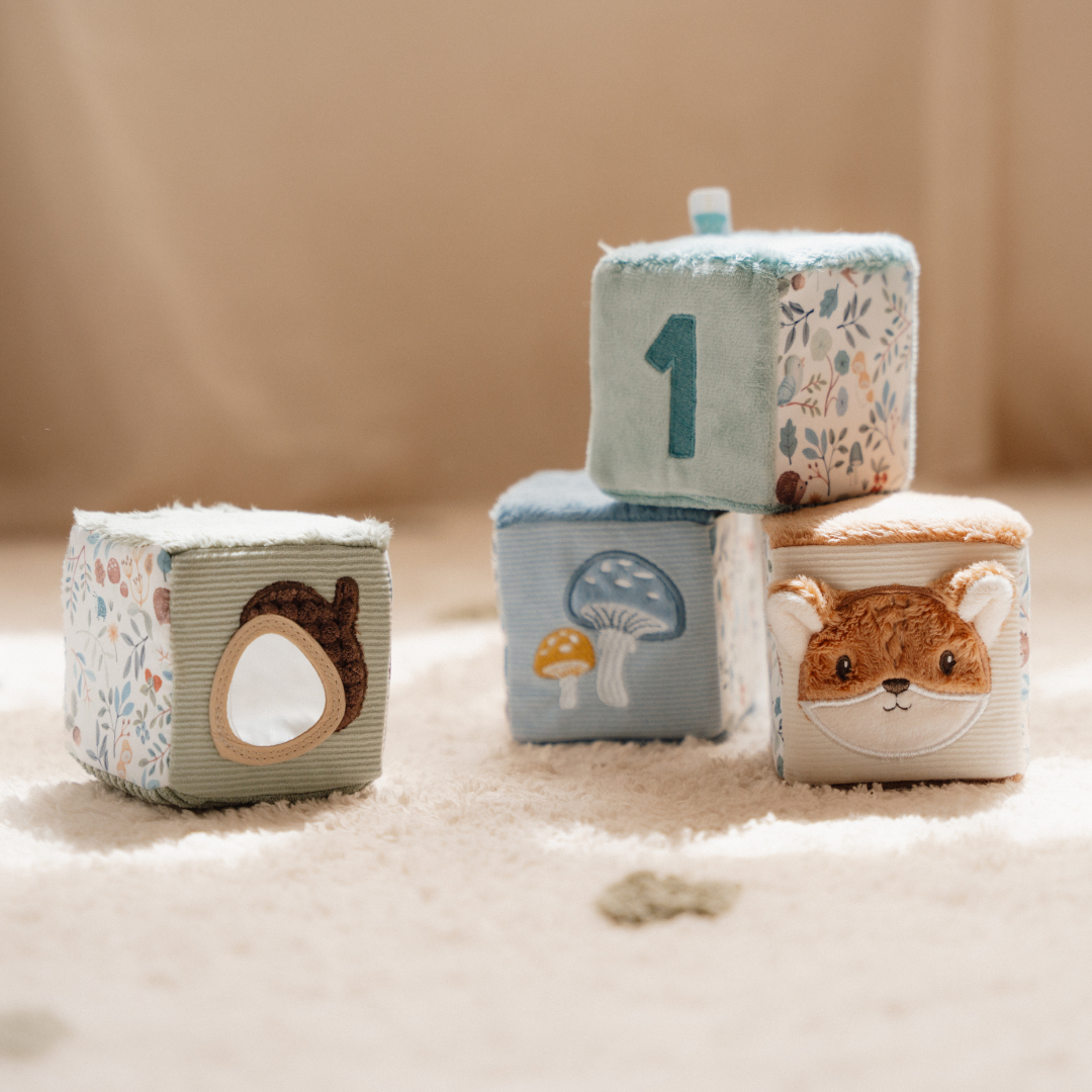 Little Dutch Soft Cubes – Forest Friends (Set of 4)