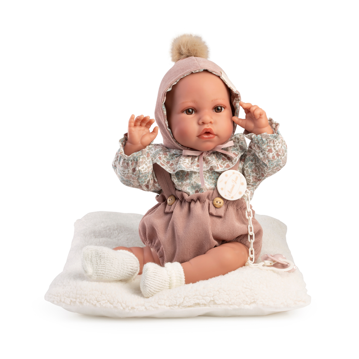 Antonio Juan Soft Newborn Doll with with Pink Romper – Erika