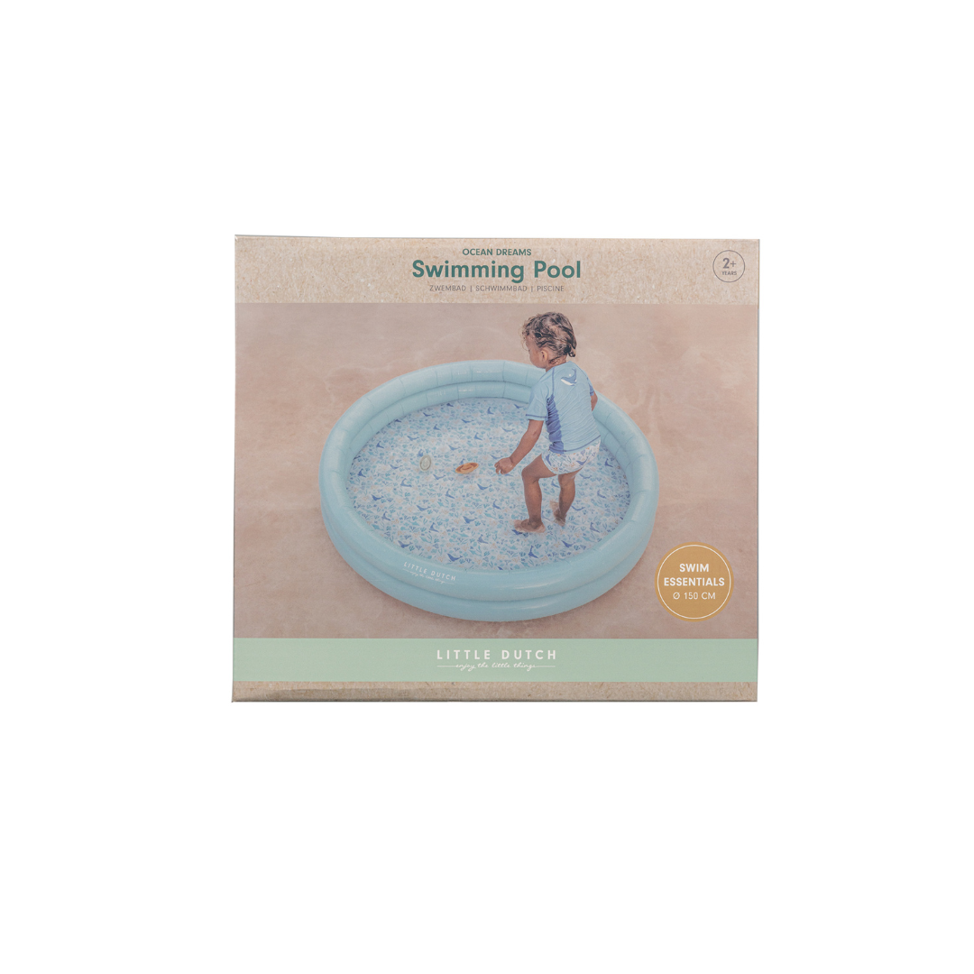 Little Dutch Inflatable Swimming Pool – Ocean Dreams Blue (150 cm)