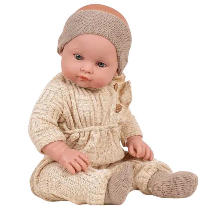Minikane | Paola Reina Newborn Baby Girl Doll In Cream Mesh Jumpsuit – Yaëlle