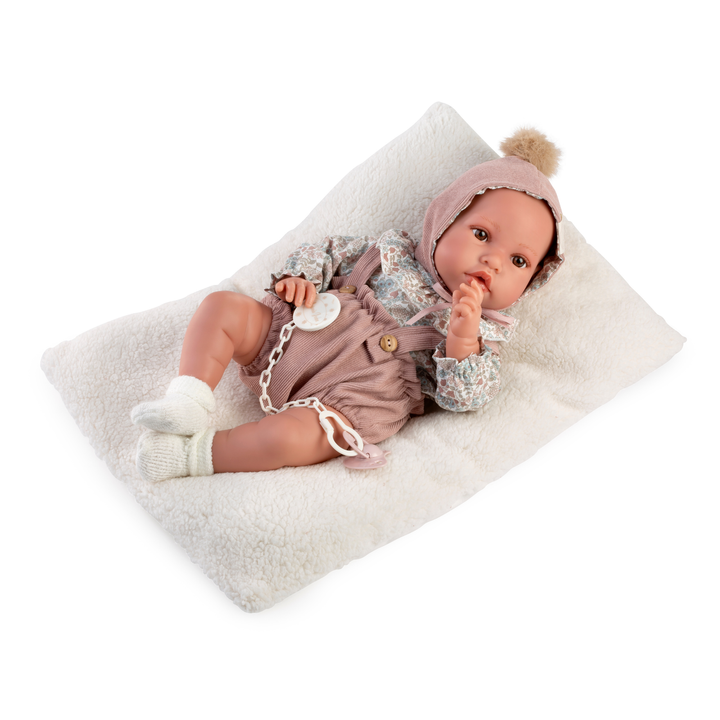 Antonio Juan Soft Newborn Doll with with Pink Romper – Erika