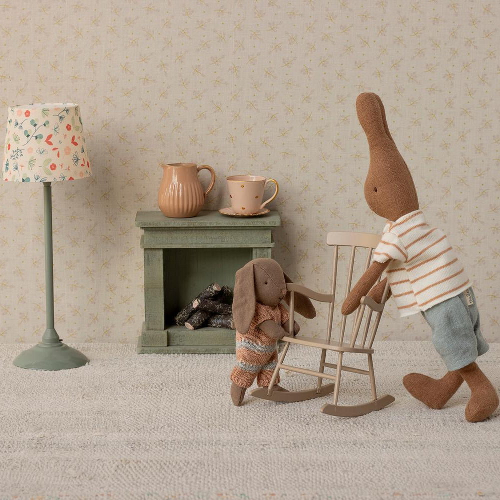 Maileg Micro Bunny with Dusty Rose Knitted Suit