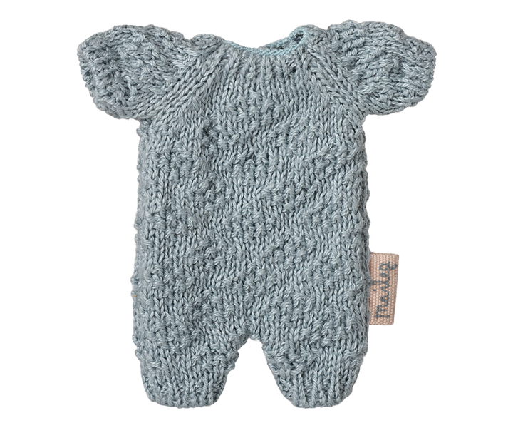 Maileg Micro Mouse Knitted Suit – Blue