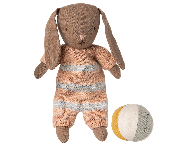 Maileg Micro Brown Bunny Set – Dusty Rose