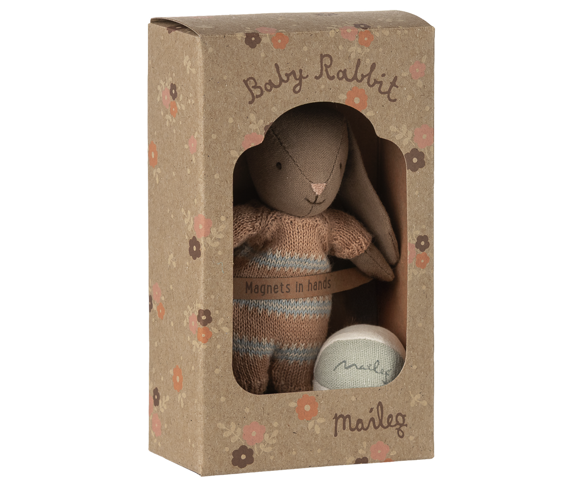 Maileg Micro Brown Bunny Set – Dusty Rose