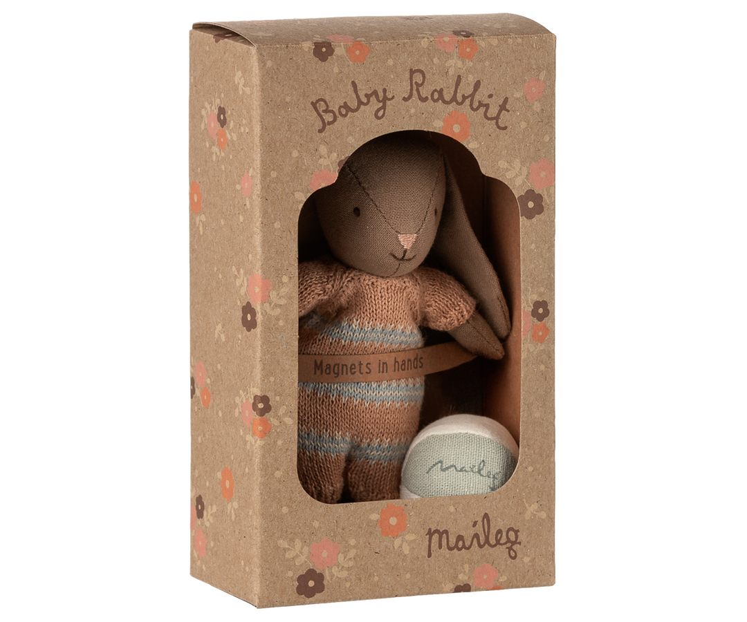 Maileg Micro Brown Bunny Set – Dusty Rose