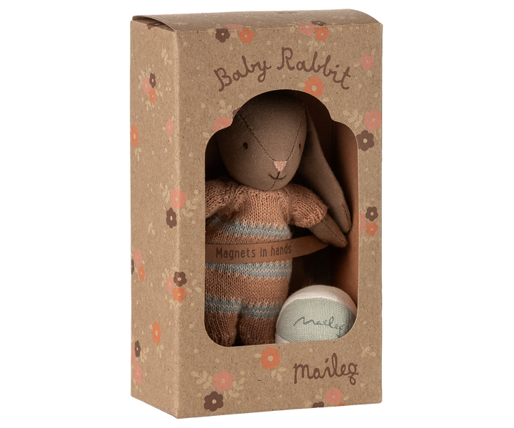 Maileg Micro Brown Bunny Set – Dusty Rose